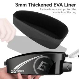 Rockbros bolsa com suporte para celular, acessório para bicicleta de 4 a 6.5 polegadas, capa dura, resistente à chuva, mtb - Image 4
