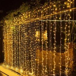 Cortina de janela, luz de fada, festa, feriado, casamento, pano de fundo, cintilação, guirlanda, 3m, 4m, 6m, 8m - Image 1