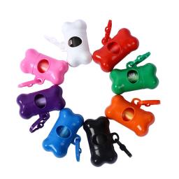 Novo animal de estimação saco de lixo dispensador para o cão saco de resíduos titular saco de lixo de plástico dispensador caso cão pet 1 rolo resíduos sacos de cocô - Image 2