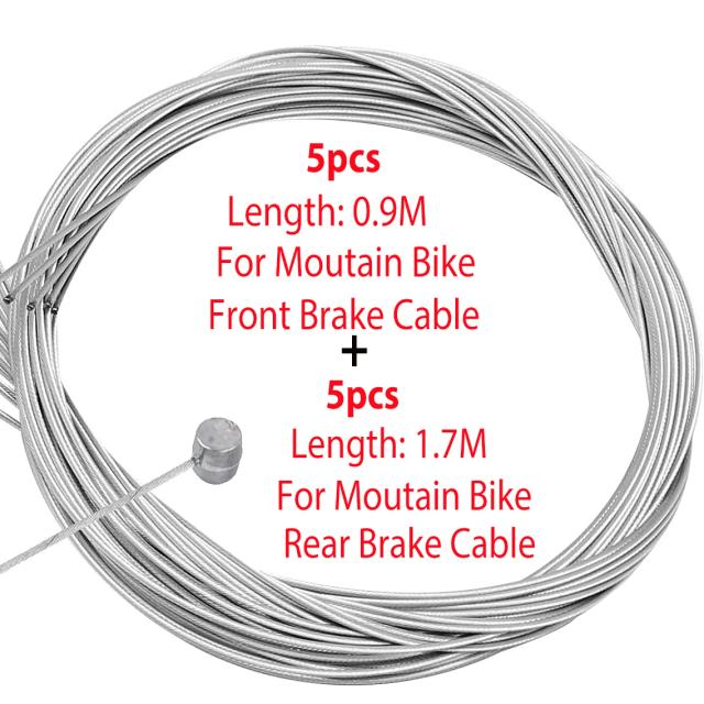 Kit 10 PÇS Cabos de Freio e Marcha MTB/Estrada - Alta Performance e Durabilidade - Universal 2000mm+