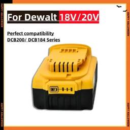 Acessórios para Ferramentas Recarregáveis, Substituição e Carregador, Bateria de Lítio, Dewalt DCB200 DCB184 Series, 18V, 20V - Image 5