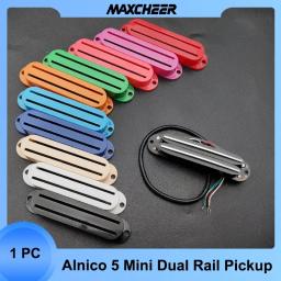 Alnico v mini alnico humbucker twin blade captador mini trilho duplo 9k para substituição da guitarra elétrica multi cor - Image 1