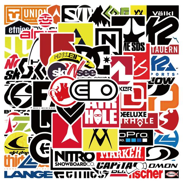 Mimilon Adesivos Ski Logo Cartoon 60 Peças