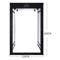 Kit SH-Dimmable Photo Studio portátil com 8 tiras de luz LED, 100x200cm, apto para fotografia, fotos retrato - Image 2