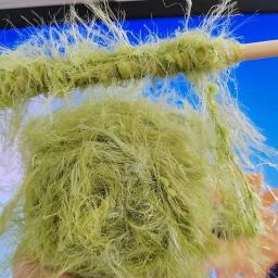 Fios de lã de pelúcia Faux verde para tricô, flor colorida, fio misturado à mão, DIY artesanal, saco tecido, chapéu, cachecol, crochê, 80g - Image 4