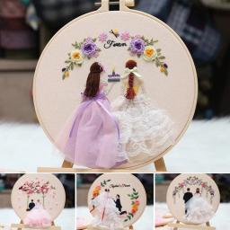 Bordado Hoop Flower Kit de iniciantes, Kits Ponto Cruz para Iniciantes, Needlepoint, DIY pendurado costura, Hobby - Image 1