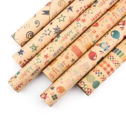 Rolo De Papel Kraft Para Embrulho De Presente, Colorido, Baby Shower, Holiday Party, Natal, Casamento, 50x70cm - Image 4