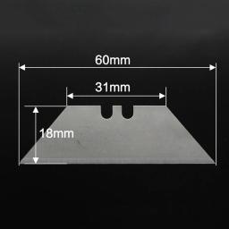 Lâmina trapezoidal de substituição com caixa para arte, ferramenta de corte artesanal, faca multiferramenta, ferramentas de lâmina de corte de aço carbono com 10/20 peças - Image 2