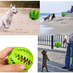 Rubber Dog Ball Toys para Pet, Limpeza dos dentes, Snack Ball, Pet Products, Filhotes, Cães grandes, Engraçado - Image 5