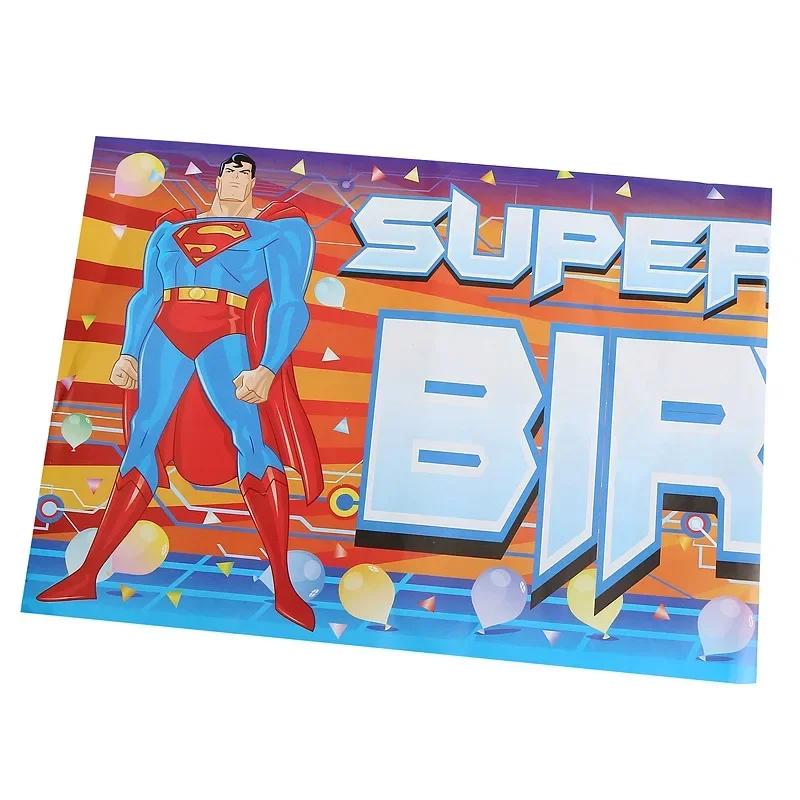 DC Superhero Party Supplies Set for Kids, Decoração de Festa, Guardanapos, Pratos, Toalha de Mesa, Copos, Facas, Garfos, Colheres, Aniversário, Crianças - Image 1