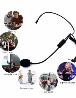 -Microfone com fio profissional, megafone, alto-falante de rádio, amplificador de voz, som claro, microfone para conferência, 3,5mm - Image 3