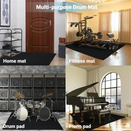 Esteira de Bateria Elétrica para Bateria Tapete Soundproof, Tapete, Acessórios de Bateria, Conjunto de Bateria Elétrica, Presente para Bateristas - Image 5