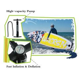 Inflável levante-se paddleboard sup board 6 Polegada grossa sap surfboard conjunto com paddle surf fin enrolado leash inflator levar saco - Image 5