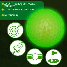 Caitron Glow Bolas de golfe para esportes noturnos, brilho fluorescente no escuro, bola de golfe fluorescente, bolas brilhantes de longa duração, bolas luminosas, torneio - Image 6