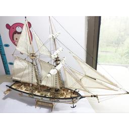 Halcon-Kits Antigos De Construção De Modelos De Navios, Canhões De Latão CNC, Veleiro Luxuoso, Instrução Inglesa, Nova Versão, 1840 - Image 2