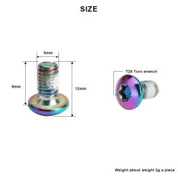 Parafusos de aço inoxidável para rotor de freio a disco, t25, 5x9mm, 12pcs parafusos de fixação coloridos, mtb part - Image 5