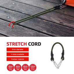 Cabo de bungee correias cordões mosquetão clipe amarração cinta elástica cinta de bagagem ao ar livre estiramento equipamentos de acampamento conjunto - Image 2