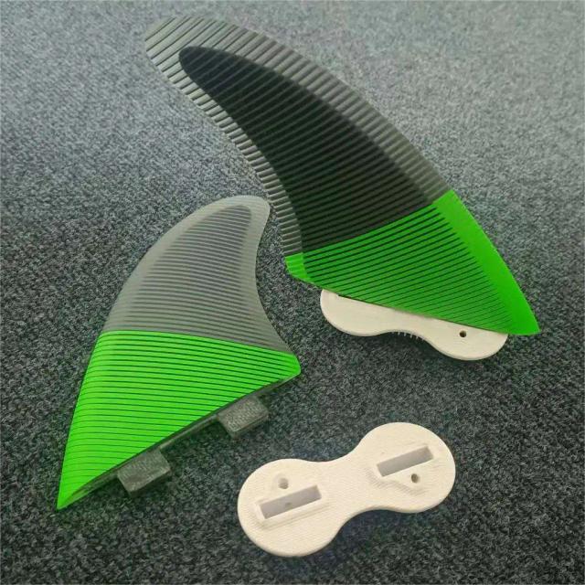 Acessórios de Surf em Resina Epóxi FCS2 Twin Keel Verde Melhor para Kayak, Pranchas de Surf e Kitesurf - Tamanho L em Kit com 3 Peças