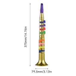 Clarinete com 8 teclas codificadas coloridas para crianças, instrumentos de sopro musicais, ABS ecologicamente correto, saxofone com mímica educacional precoce - Image 5