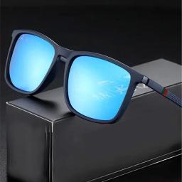Homens de luxo polarizados óculos de sol moda vintage quadrado ultra leve tr90 quadro condução pesca óculos de sol para homem uv400 - Image 6