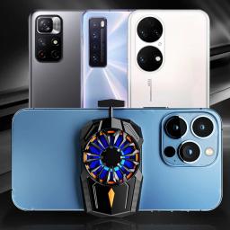 RGB Luz ABS Back Clip Ventilador refrigerado a ar, Radiador de telefone celular, PUBG Game Cooler, IOS, Android, Turbo Furacão dissipador de calor - Image 6