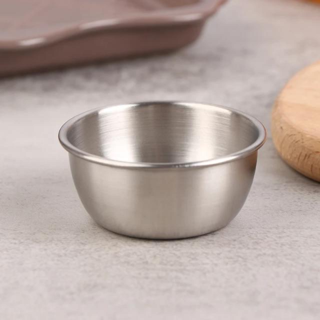 Pequeno Prato de Aço Inoxidável 304 para Temperos e Molhos - Ideal para Ketchup, Aperitivos e Sushi