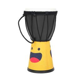 Tambor de mão africano para prática, instrumento de percussão portátil, amarelo, ABS, Smiley, pandeiro infantil, Djembe, 4 in - Image 2