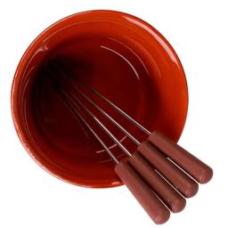 Aparelho De Fondue De Chocolate Em Cerâmica 6 Peças Bruxelas Branco - Hauskraft - Image 2