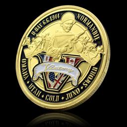 Normandy Landings Challenge Coin, Medalha Comemorativa, Grandes Eventos Históricos, Ornamento de Metal Desktop, Presente do Festival, 19ud6.6 - Image 3