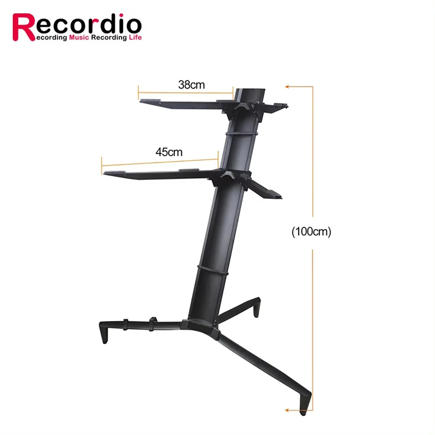 Suporte de teclado profissional com microfone para música, coluna de 2 camadas, liga de alumínio, GAZ-BS01 - Image 1