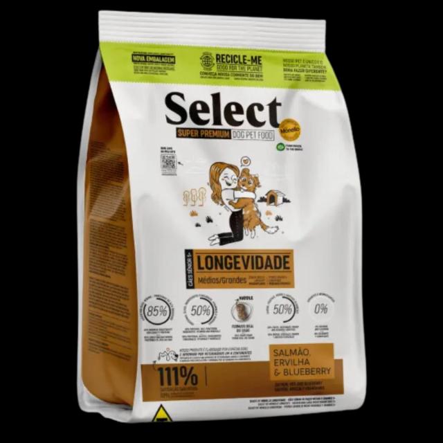 Ração Select Senior para Cães Médios e Grandes - Longevidade 10,1kg