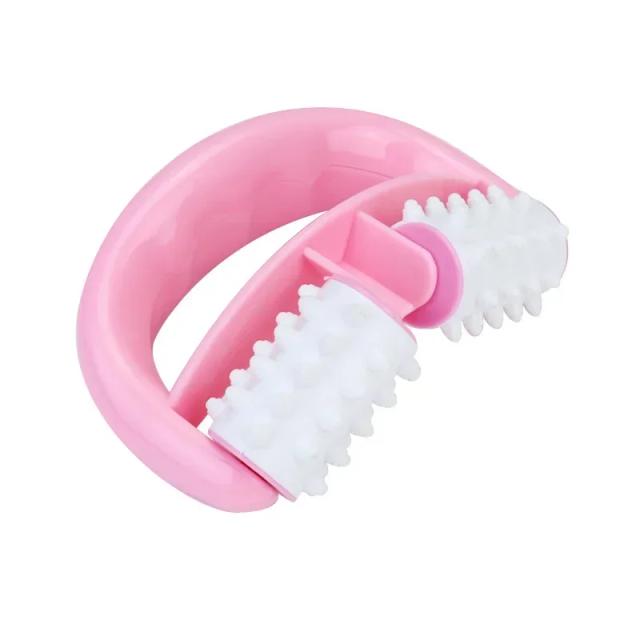 Rolo Massageador D Type Portátil para Controle de Gordura e Celulite - Azul