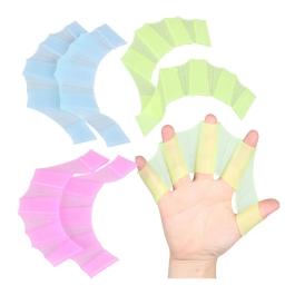 1 par nadadeiras de natação mão nadar luvas dedo trainning barbatanas webbed pá sapo silicone mão nadadeiras - Image 5