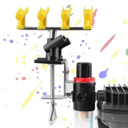 Universal Airbrush Stand Holder, Rotação de 360 °, Pistola de Peças, Airbrush Acessórios, Braçadeira, Detém Até 6 Airbrush - Image 5