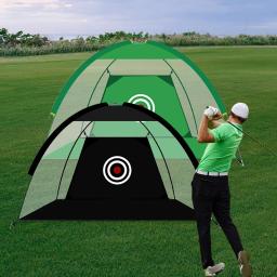 Prática de golfe net dobrável bater treinamento aids redes para lançar jogo esporte escritório em casa - Image 5