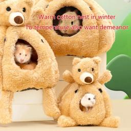 Hamster gaiola roedores rede coelho cama casa suprimentos cobaias furão ninho de veludo dormir cama quente pequenos itens para animais de estimação y5gb - Image 6