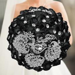 1 pc/lote Buquê De Casamento Preto Dama De Dama De Dama De Dama De Flores - Image 1