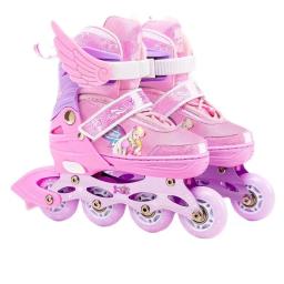 Patins Inline ajustáveis para crianças, equipamento de proteção profissional, meninas e meninos, 4 tamanhos, 4 rodas - Image 4