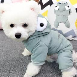 Inverno roupas para cães de lã quente animais de estimação macacões para cães pequenos pomeranian dachshund filhote de cachorro casaco moda sólida roupas para animais de estimação traje - Image 1