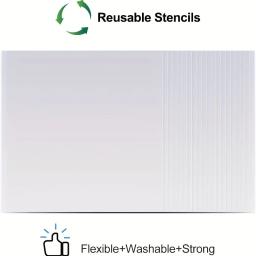 Blank Transparente Material Mylar Template Sheets para Stencils, 6 mil, 12x12 ", 20 Pcs - Image 3