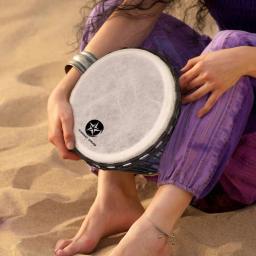 Leve ABS Djembe Percussão Pele De Couro Tambor, Handmade Africano Tambor para Adultos, Tambor De Mão, Instrumento Musical, 10,5 in - Image 1