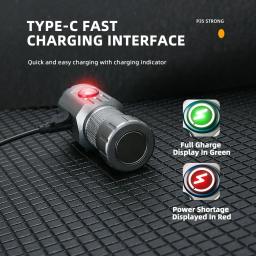 USB Recarregável RBG Lanterna LED, Poderoso Mini EDC, Lanterna Tática, 18350 Bateria, Acampamento ao ar livre, Tocha de Pesca, 2000LM, Uso em 18350 - Image 4