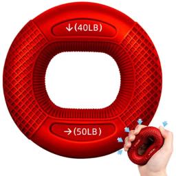 Anéis de aperto de mão para treinamento de força, Silicone Hand Gripper, Dedo Extension Trainer com 2 níveis de resistência - Image 1