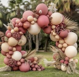 Arco de balão rosa empoeirado, decoração de casamento e noivado, neutro, boho, nude, kit de guirlanda, chá de bebê, decoração de festa de aniversário - Image 6