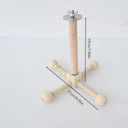 Gaiola De Brinquedo De Pássaro Parrot Com Rolamentos, Quadro De Suporte Rotativo, Sisal Stand Rod, Acessórios De Gaiola De Pássaro - Image 3