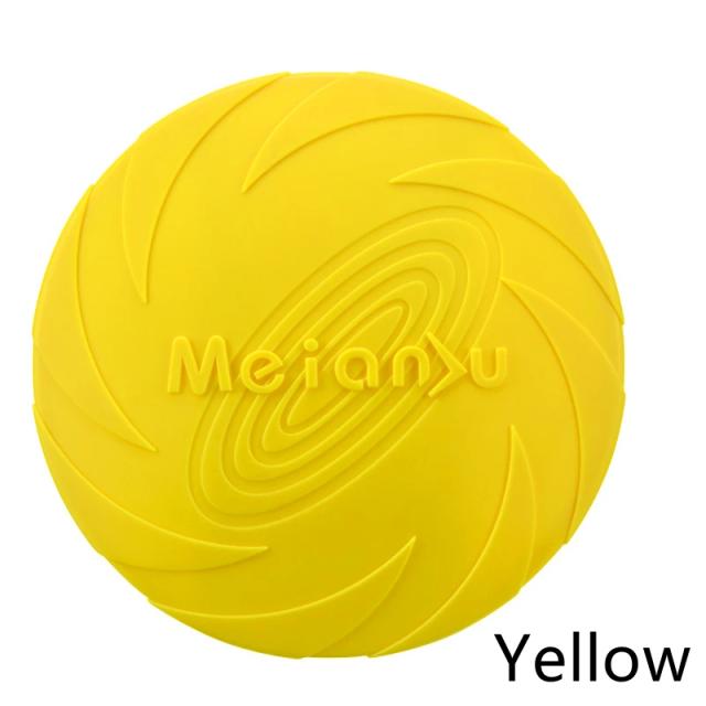Brinquedo de Silicone para Cães em Forma de Disco Voador - Resistente, Mordível e Reparável para Treinamento e Diversão ao Ar Livre