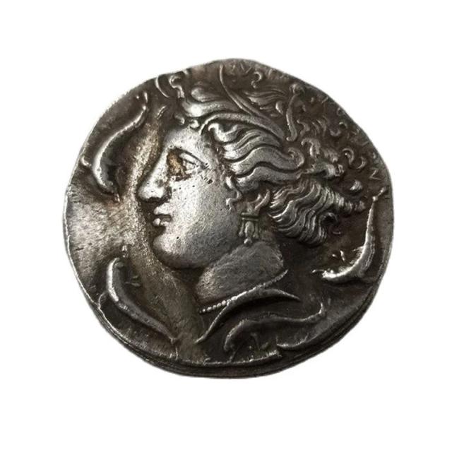 Coleção Comemorativa de Moedas Antigas Gregas: Príncipe e Quatro Cavalos em Carruagens - Artesanato Exclusivo e Lembrança Histórica