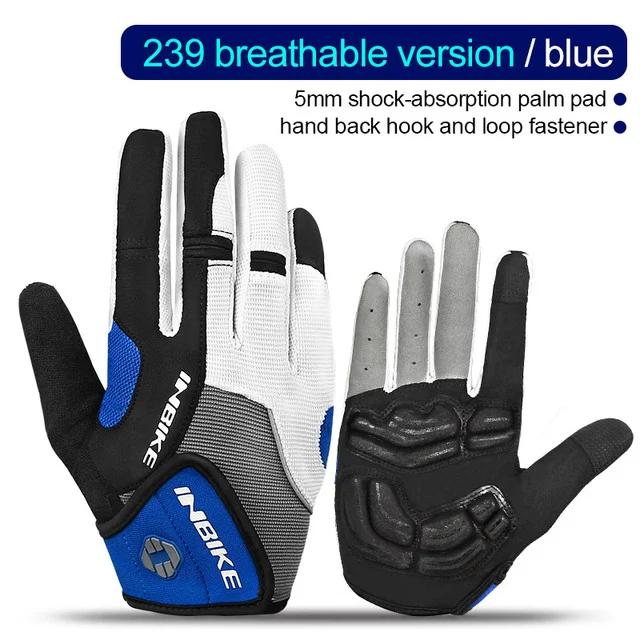 Luvas de Ciclismo INBIKE para Homens com Gel Completo e Touchscreen - Acessórios Ideais para MTB e Estrada