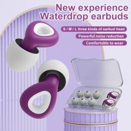 Impermeável Silicone Ear Plug para Sleep, Natação Protetor de Orelha, Redução de Ruído, Soundproof, Sleeping Earplugs for Travel, Casa - Image 2