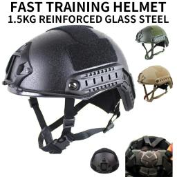 Airsoft MH Fiberglass Capacete, espessamento exterior Bulletproof Air Gun Tiro, CS Equipamento de Proteção, novo, rápido - Image 1